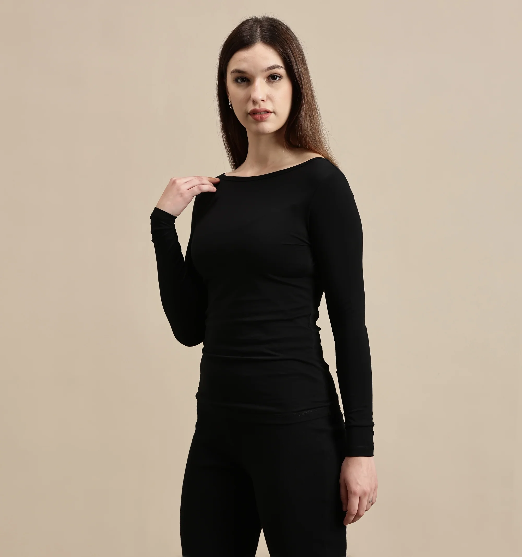 Women Black Full Sleeve Top - Image 5