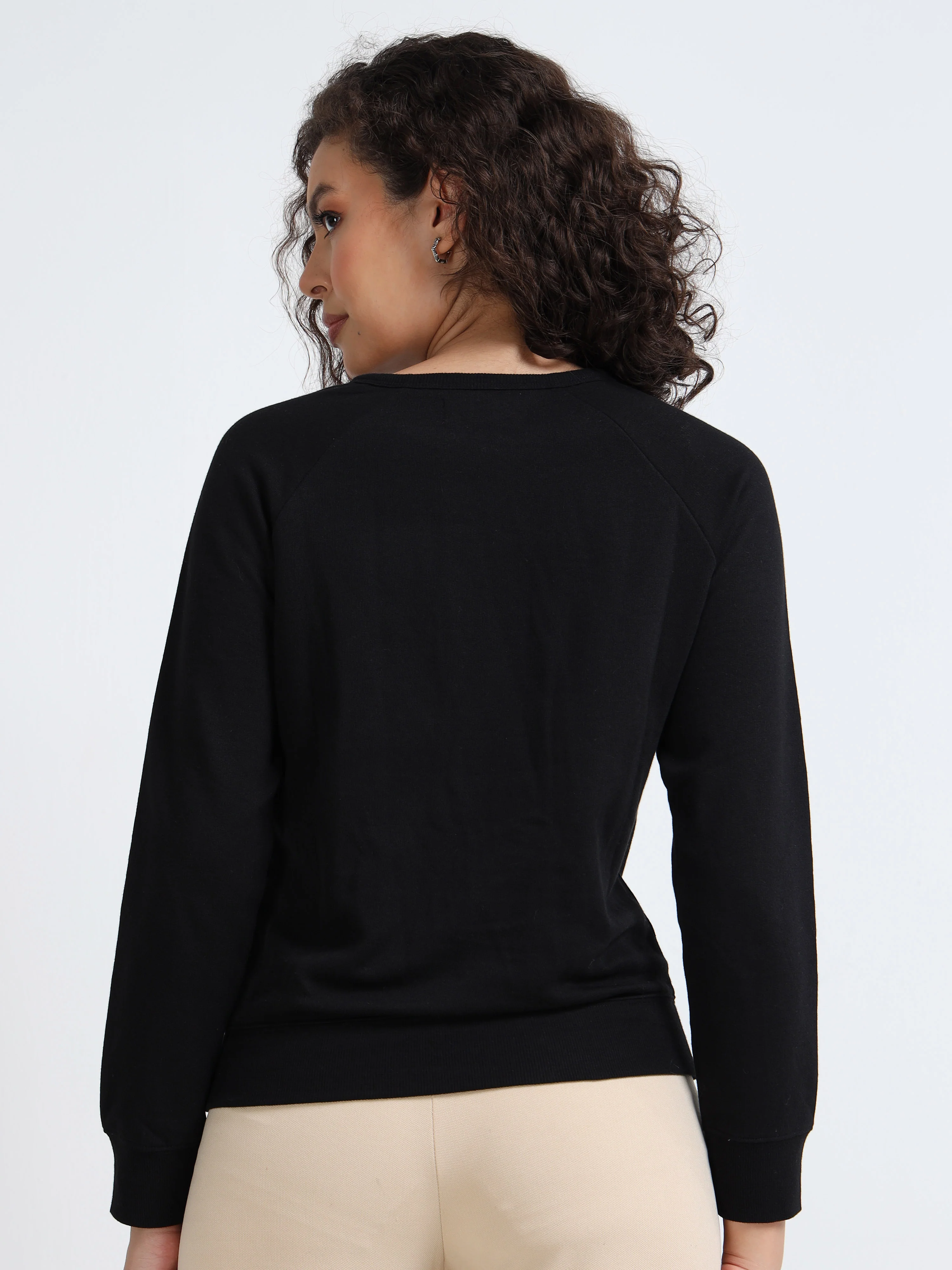 Women Black Gold Star Sweater - Image 2