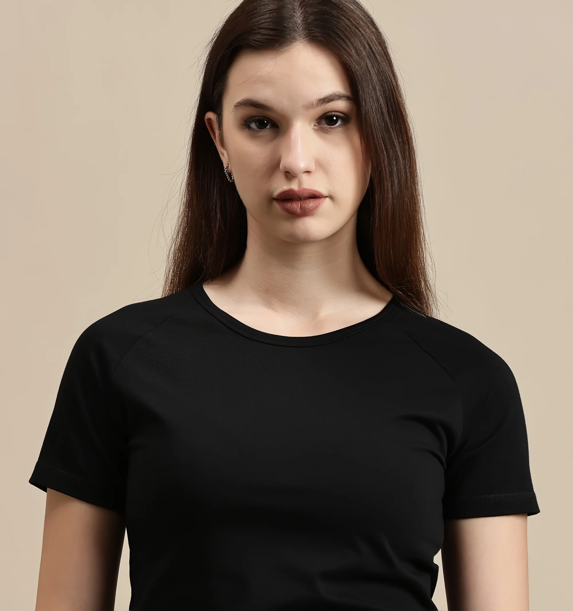 Women Black Half Sleeve Top - Image 4