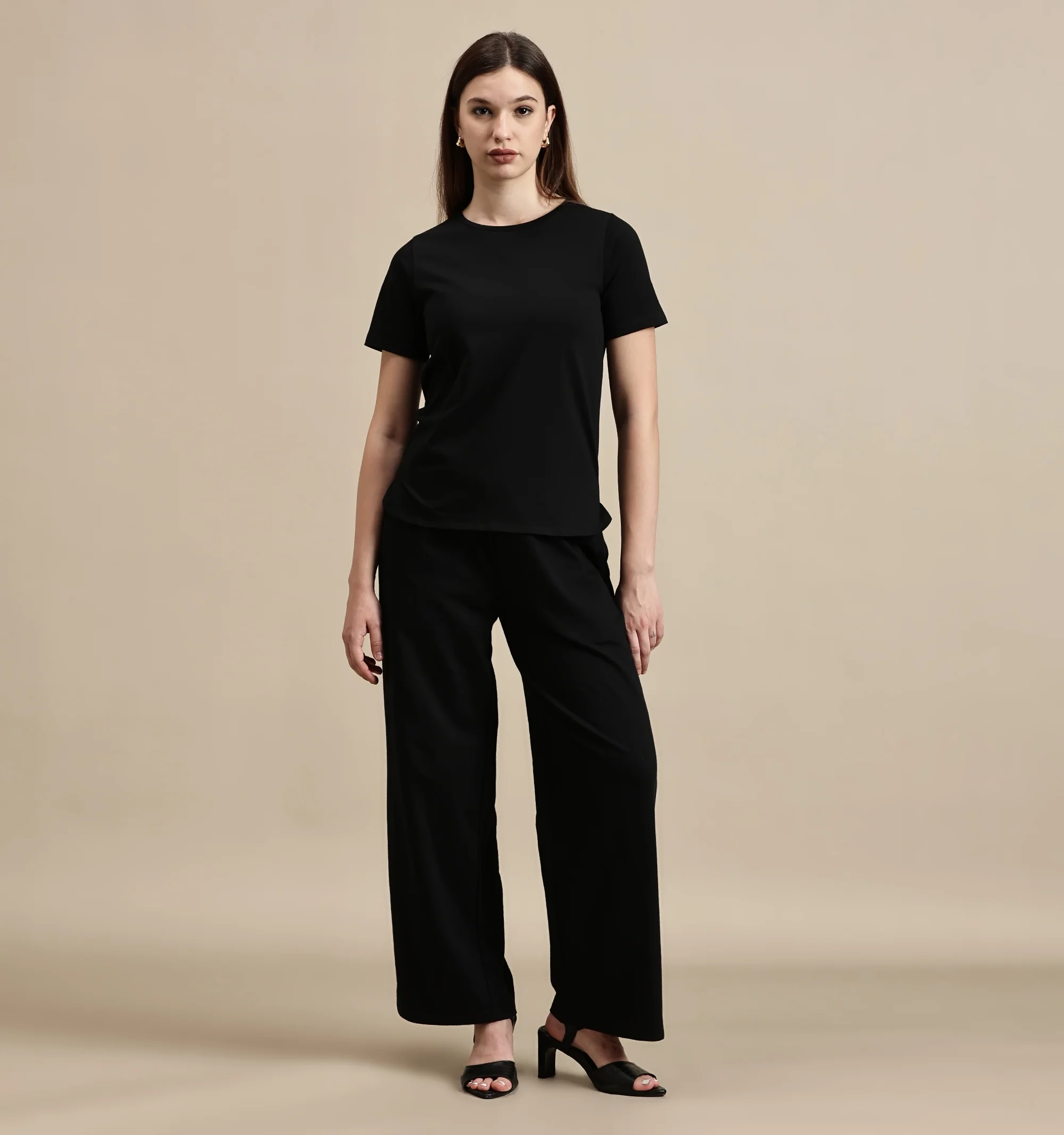 Women Black Half Sleeve Top - Image 5