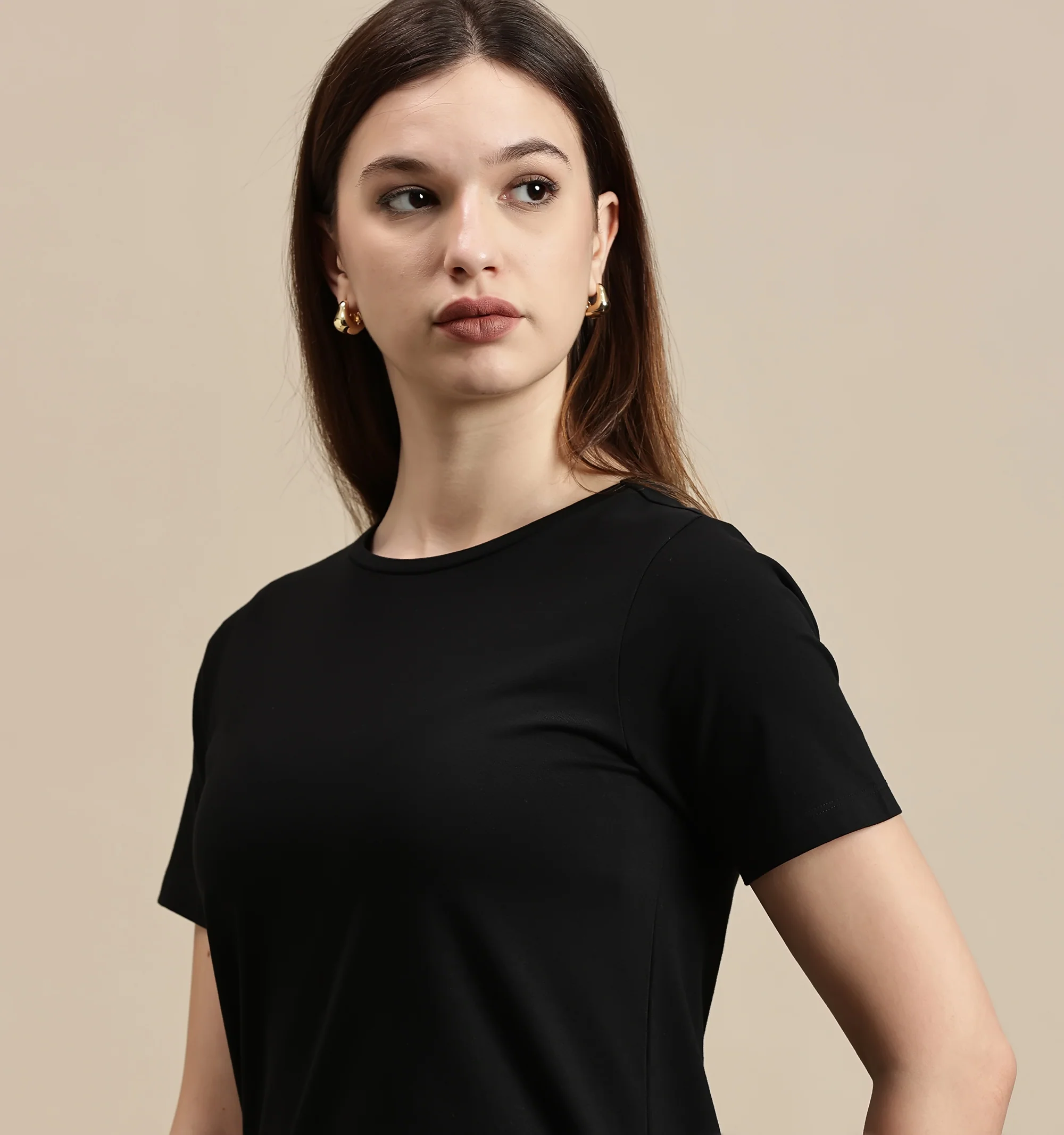 Women Black Half Sleeve Top - Image 6