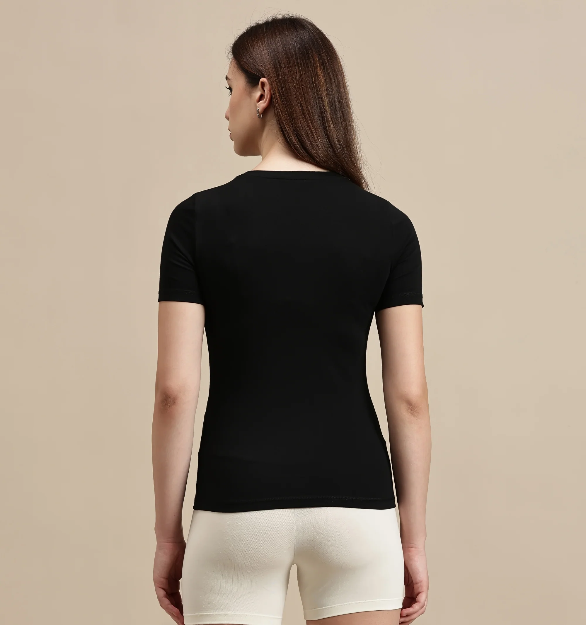 Women Black Half Sleeve Top - Image 3