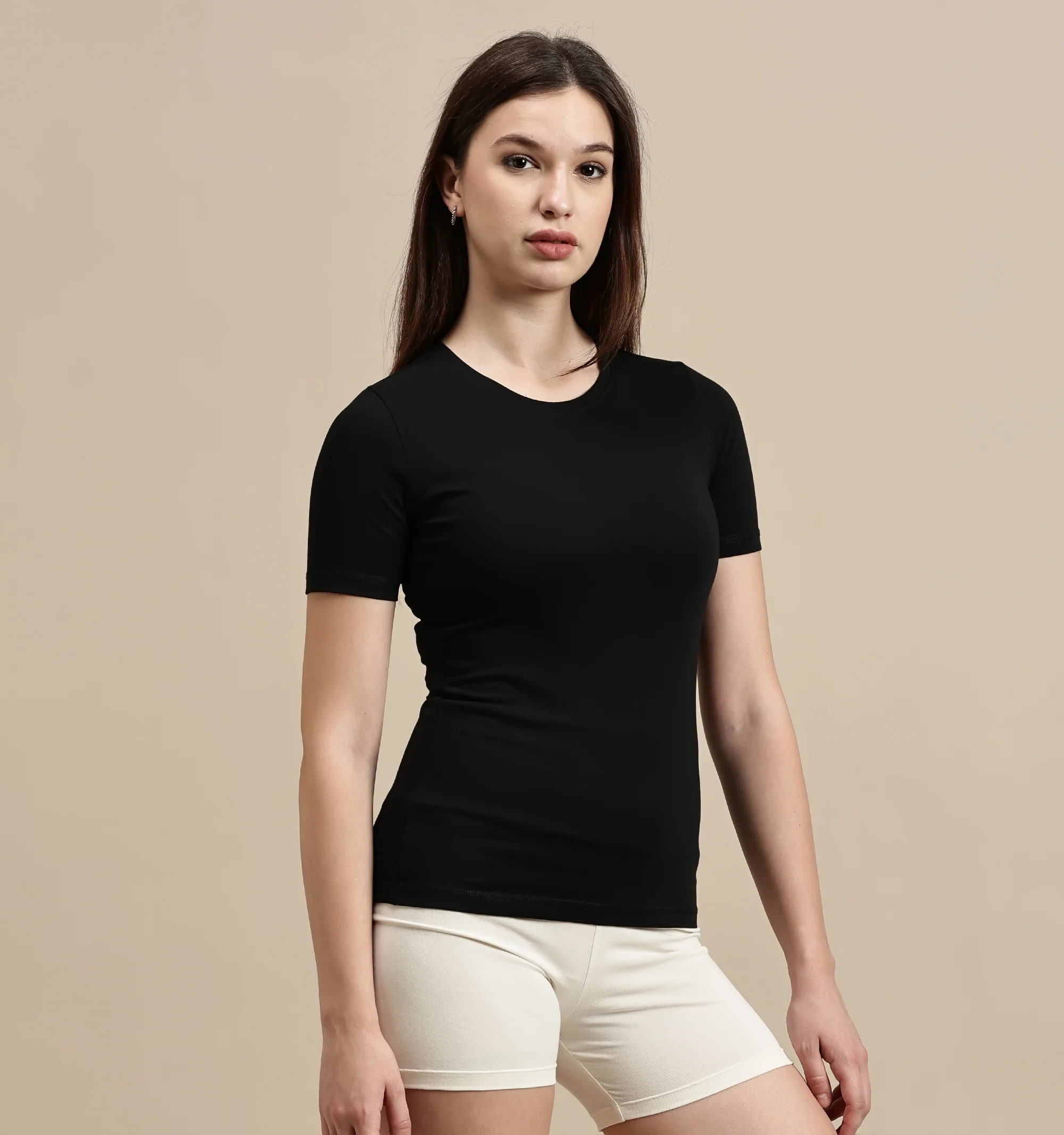 Women Black Half Sleeve Top - Image 4