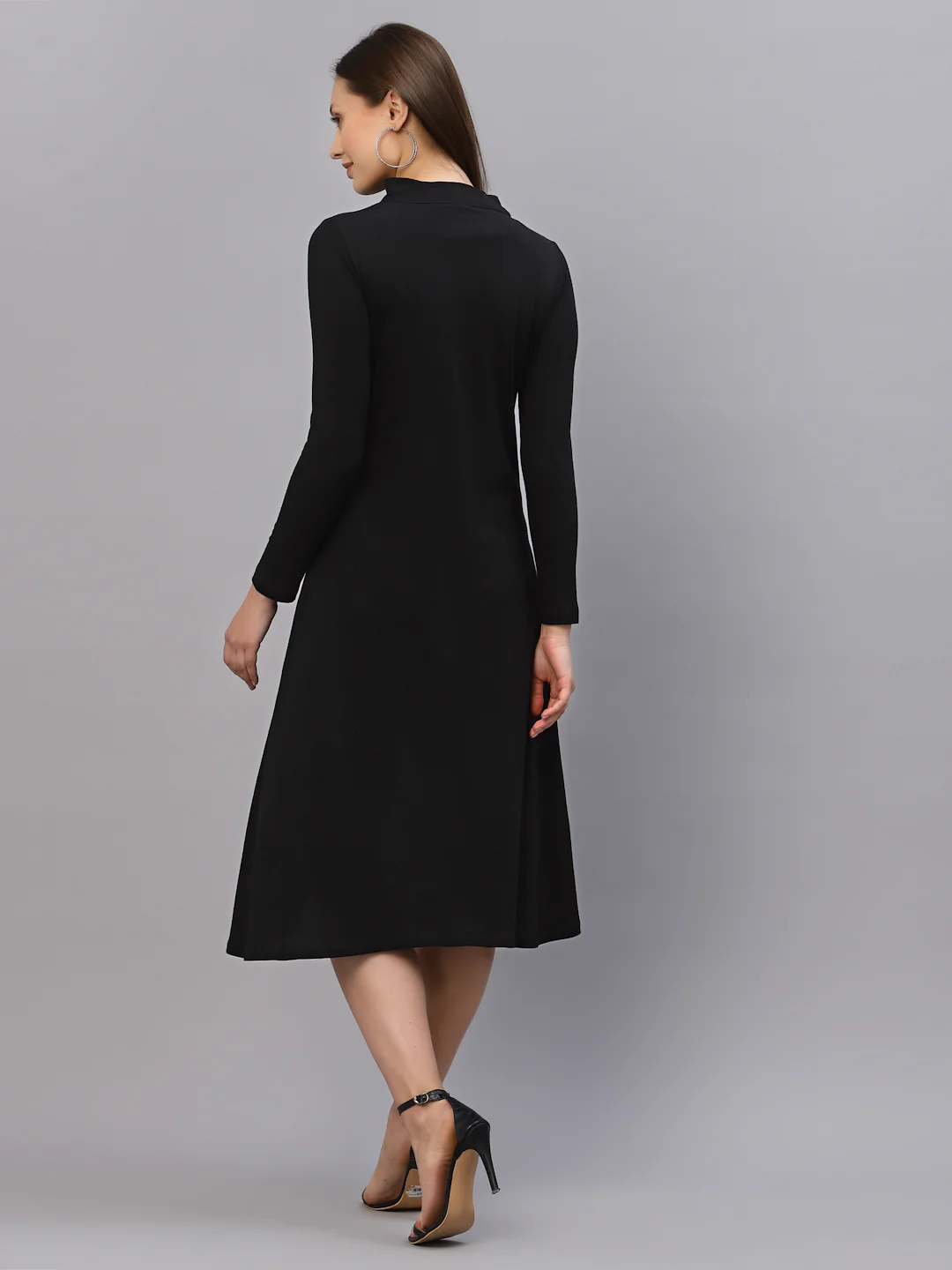 Women Black High Low Dress - Image 5