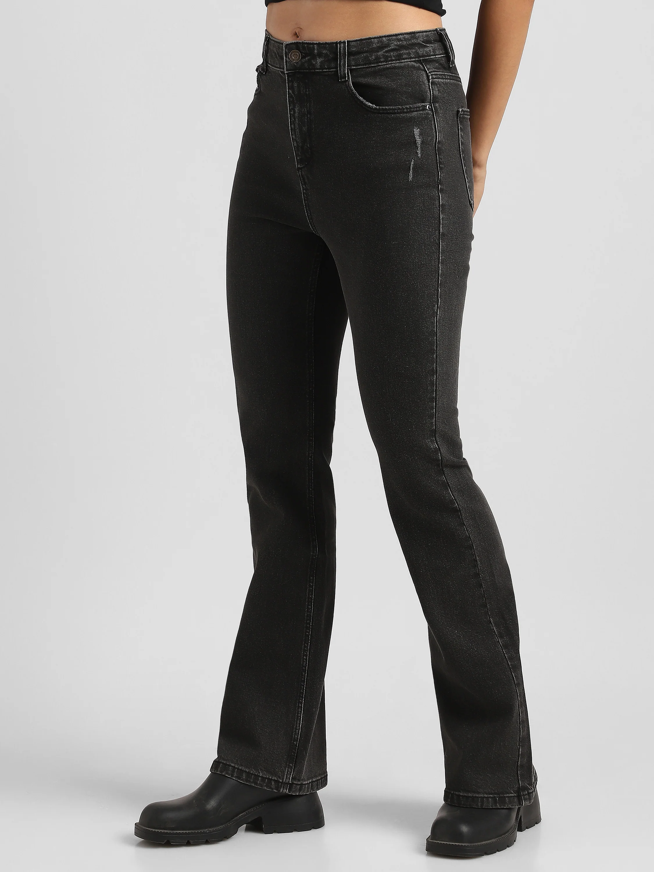 Women Black high waist Bootcut Jeans - Image 5