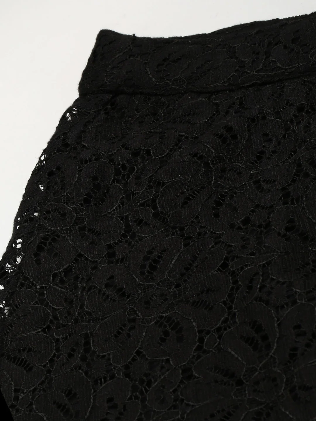 Women Black Lace A-Line Skirt - Image 5