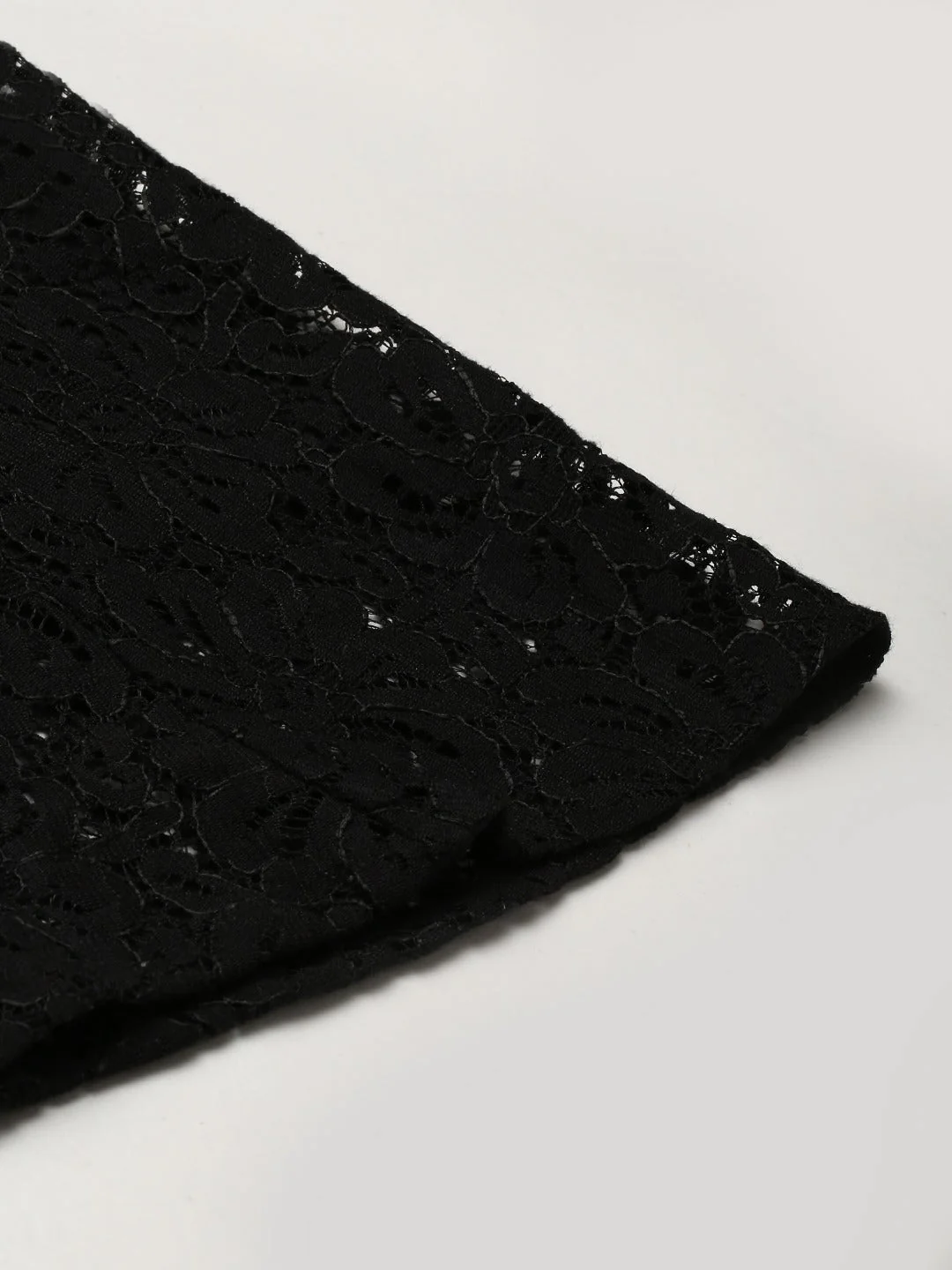 Women Black Lace A-Line Skirt - Image 6