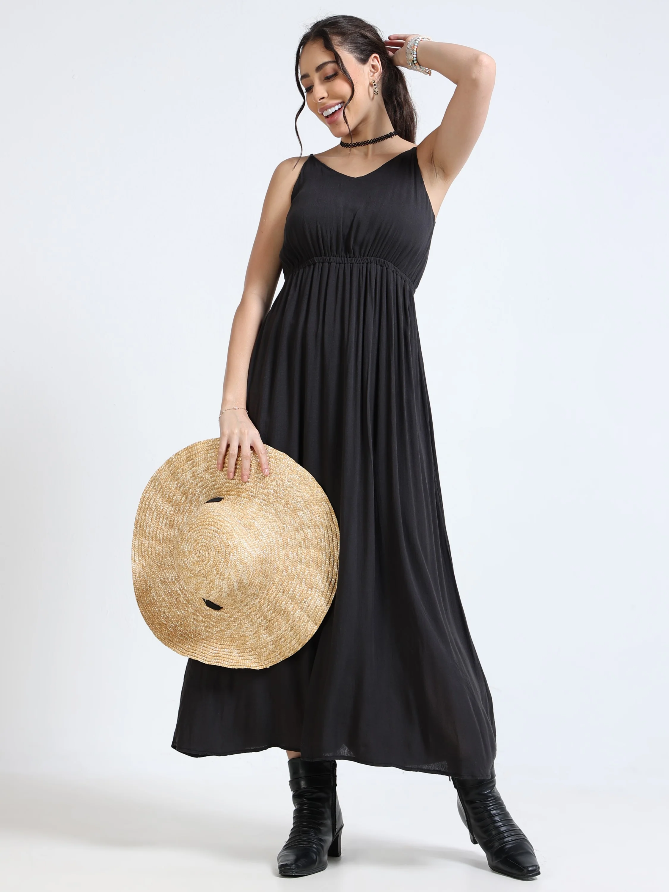 Women Black Maxi Dress - Image 6