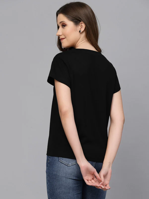 Women Black Odor-Free T-Shirt - Image 4