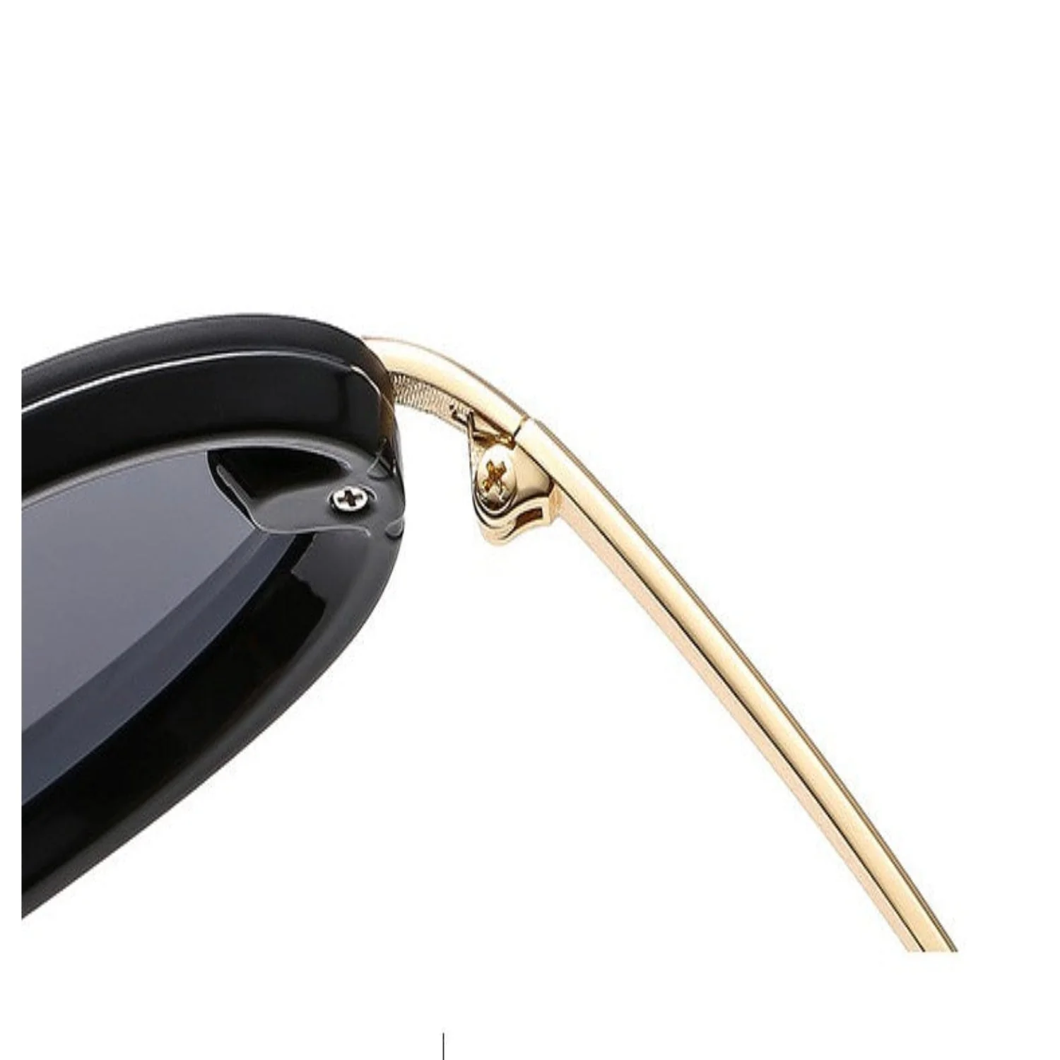 Women Black Oval Lens Sunglasses - Image 3