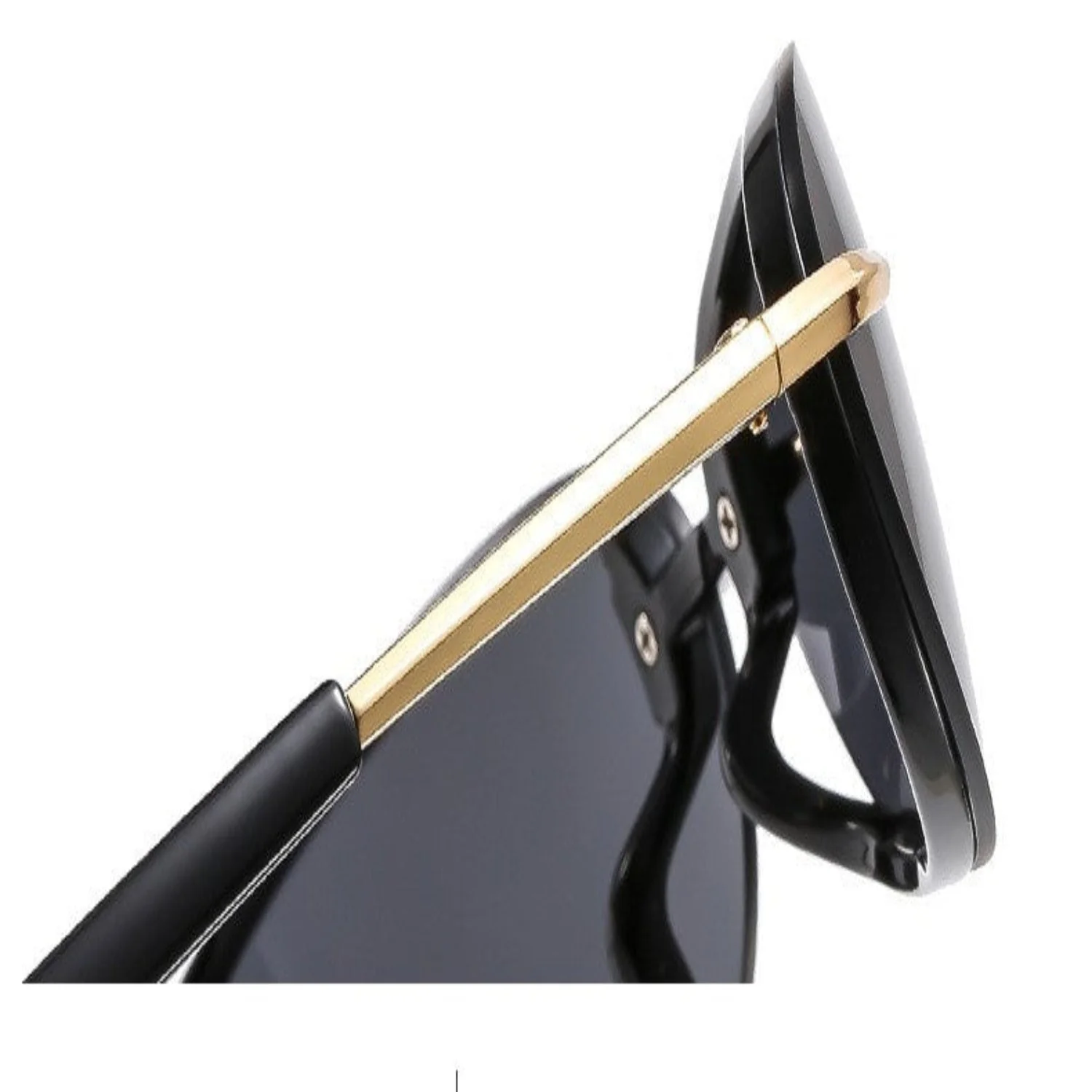 Women Black Oval Lens Sunglasses - Image 4