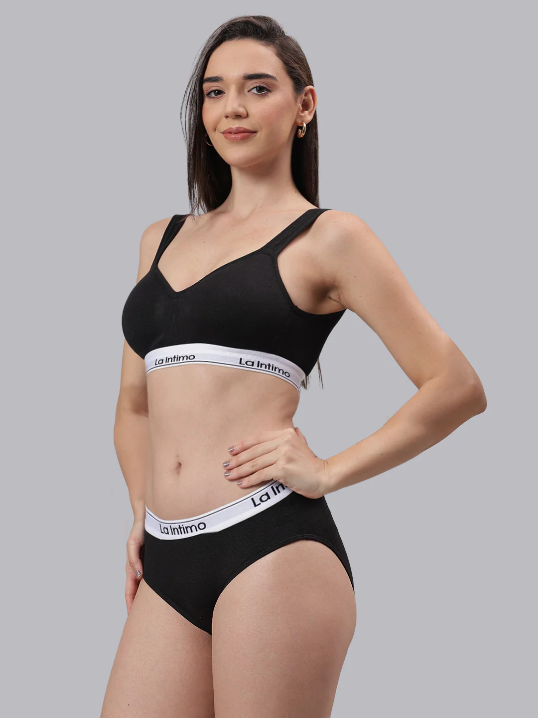 Women Plush Beauty T-Shirt Bra Combo Set - Image 3