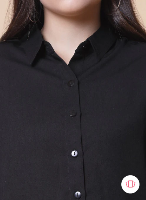 Women Black Polyester Odour Free Shirt - Image 4