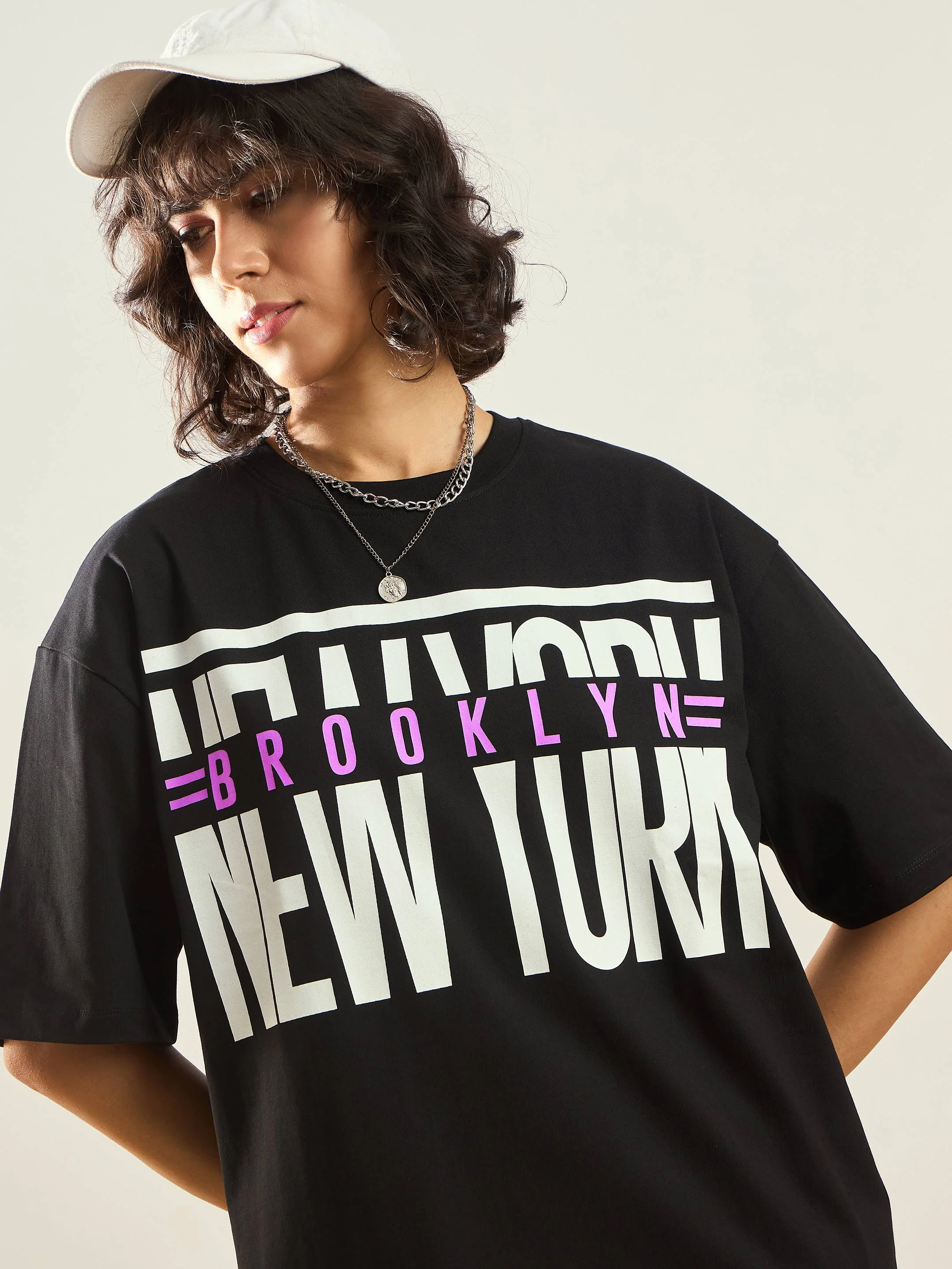 Women Black Printed T-Shirt Dress - Image 3