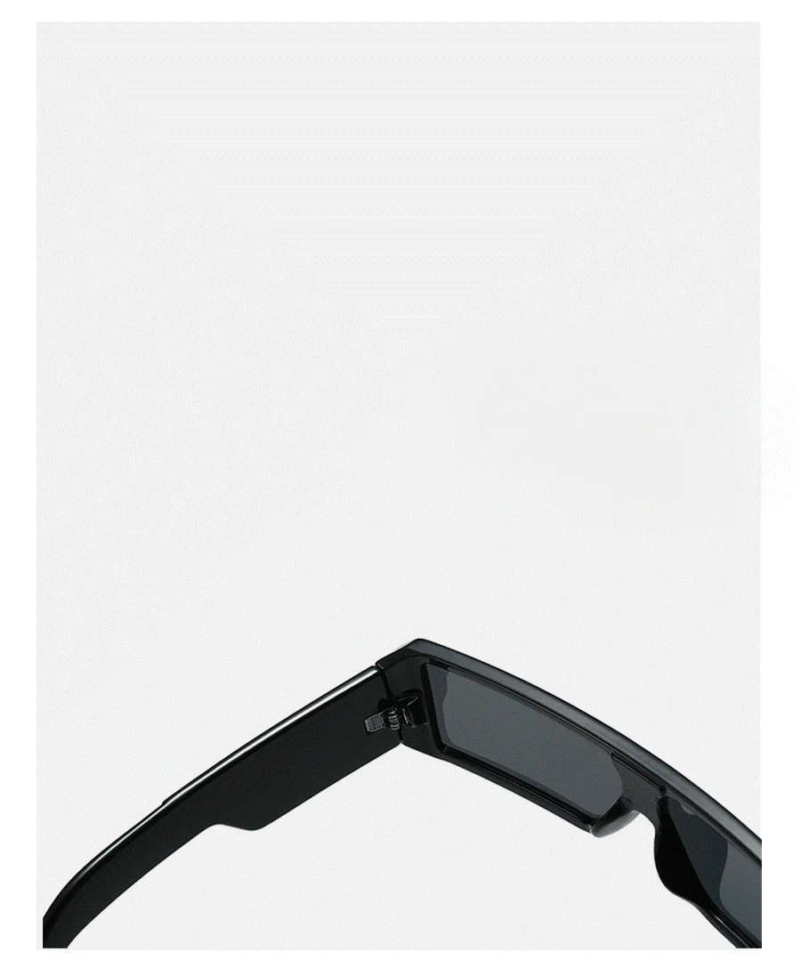 Women Black Rectangular Lens Sunglasses - Image 3