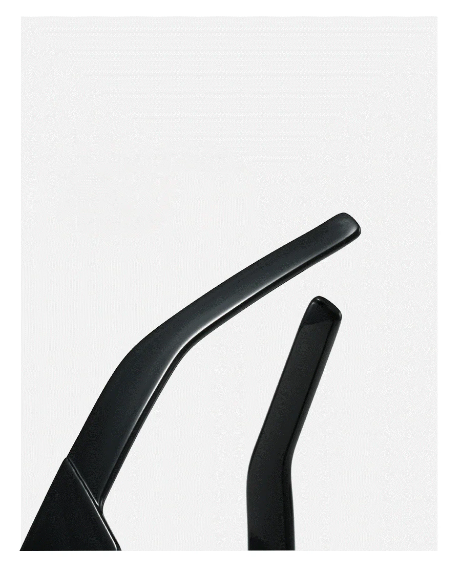 Women Black Rectangular Lens Sunglasses - Image 4