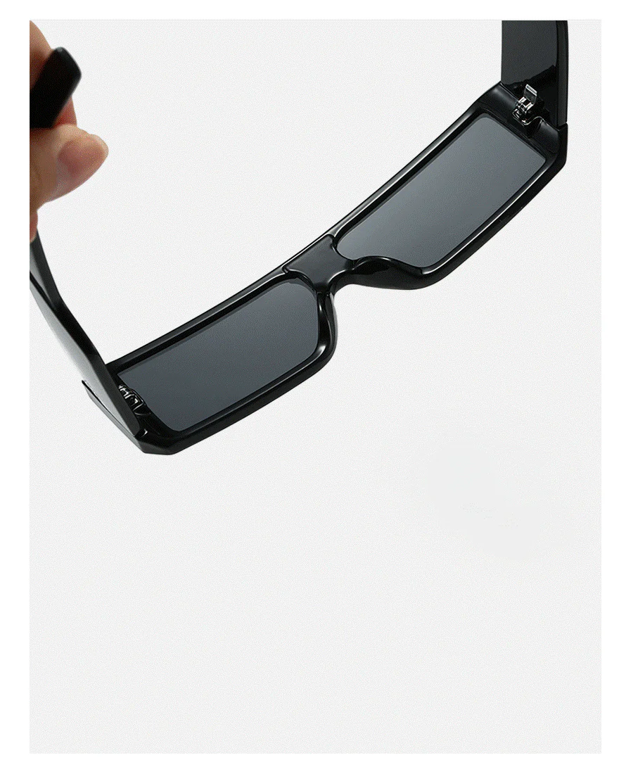 Women Black Rectangular Lens Sunglasses - Image 5