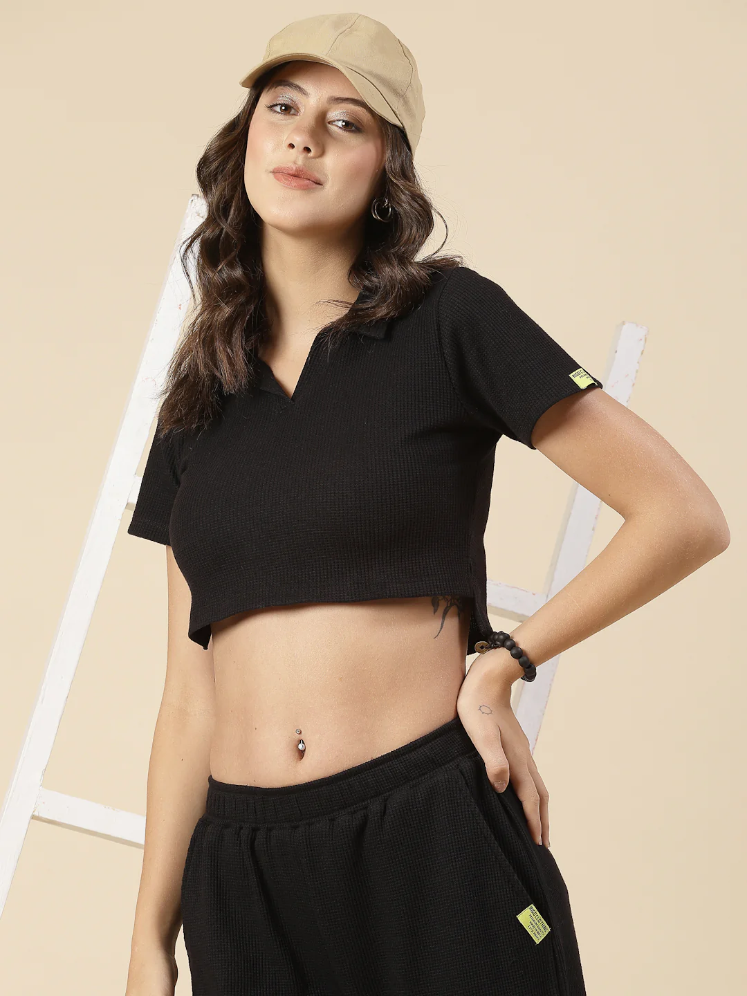 Women Black Regular Fit co-ords - Image 3