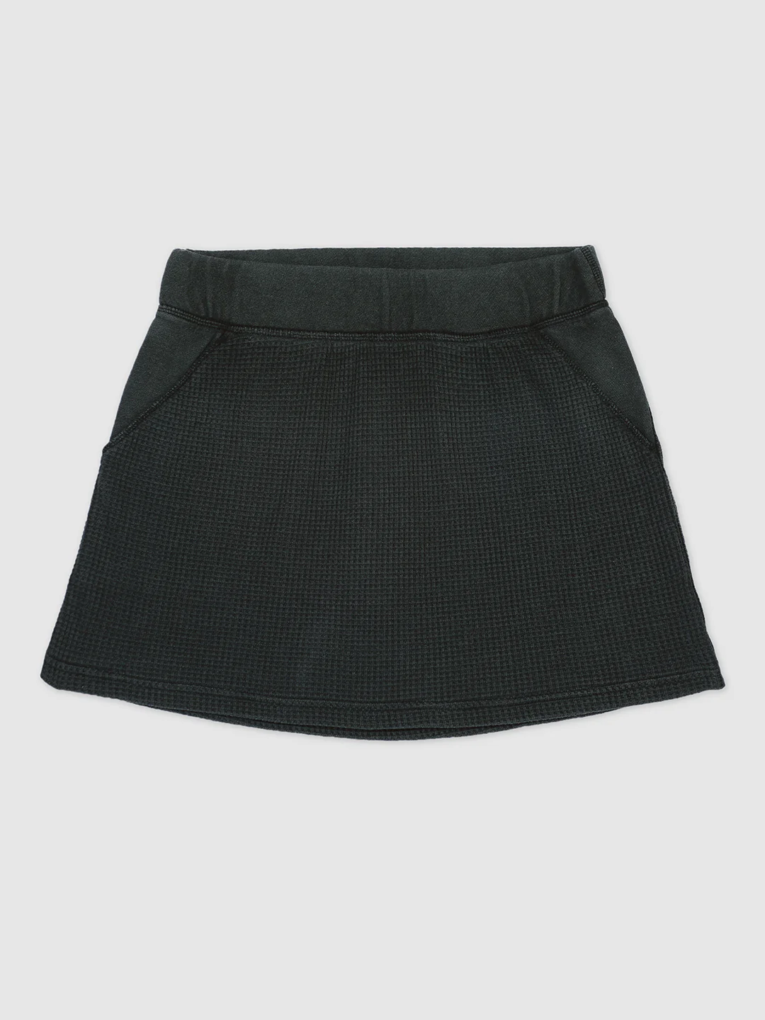 Women Charcoal Waffle Textured Skirt - Image 7