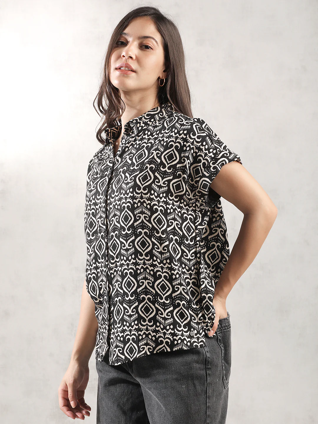 Women Black Regular Fit Top - Image 4