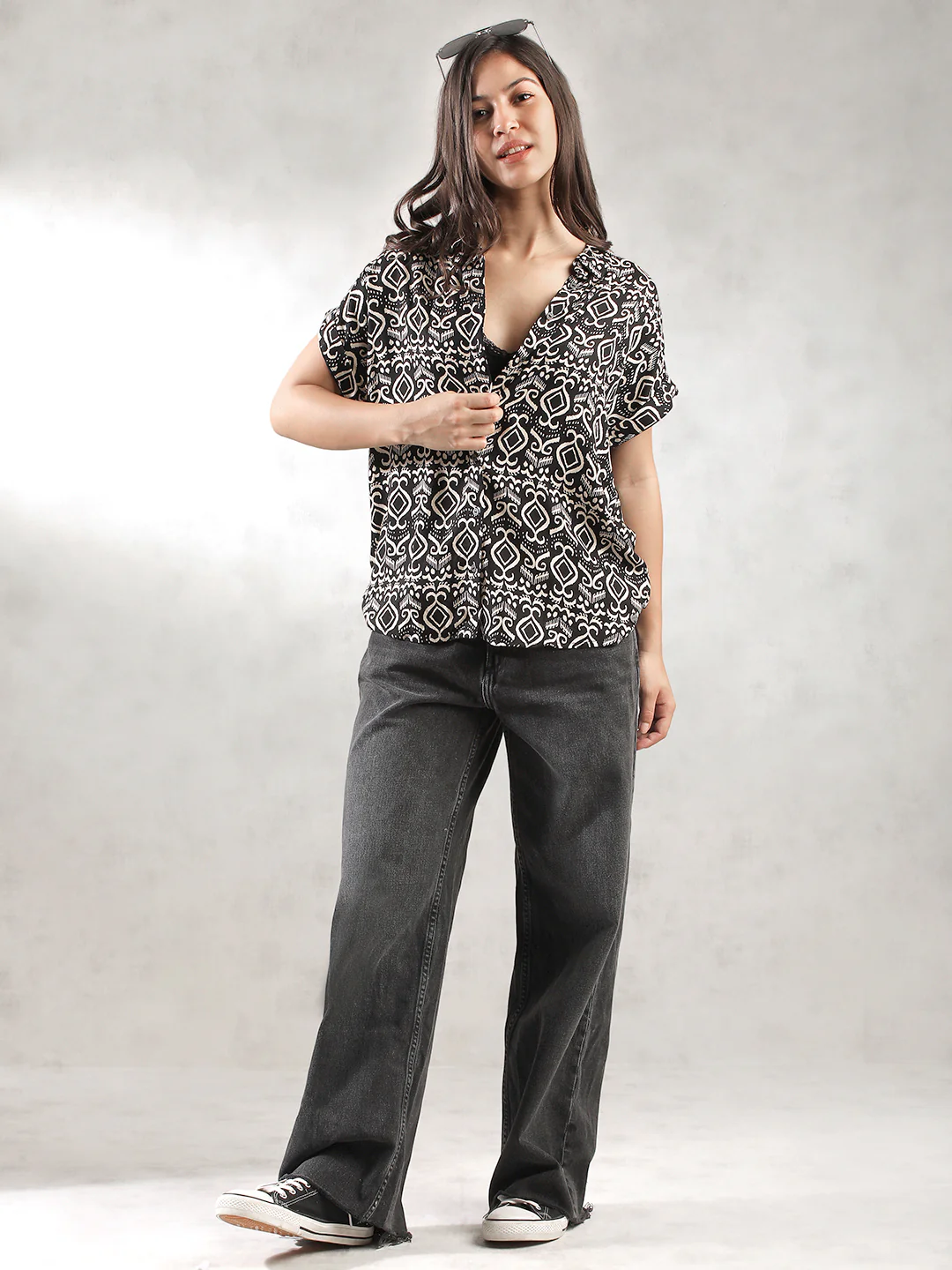 Women Black Regular Fit Top - Image 5