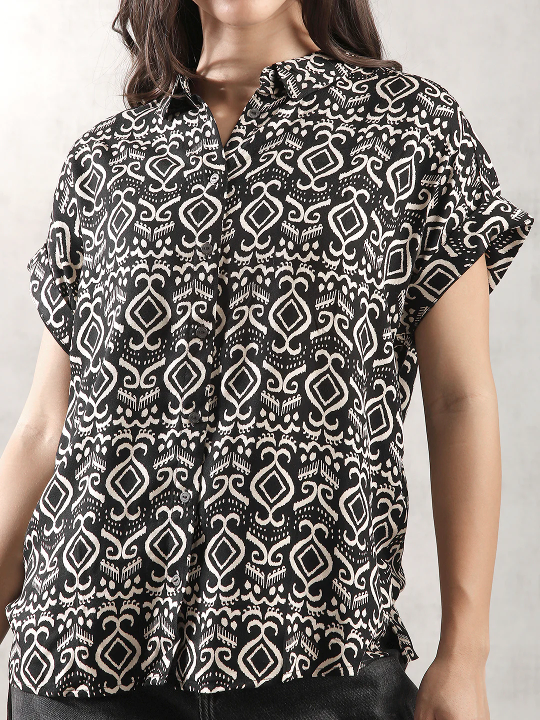 Women Black Regular Fit Top - Image 6