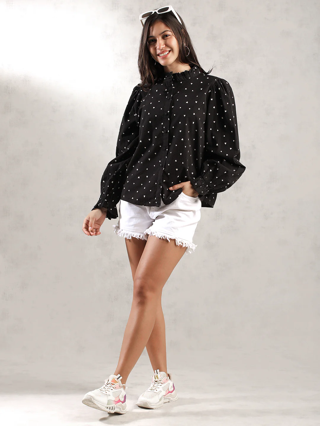 Women Black Regular Fit Viscose Top - Image 5