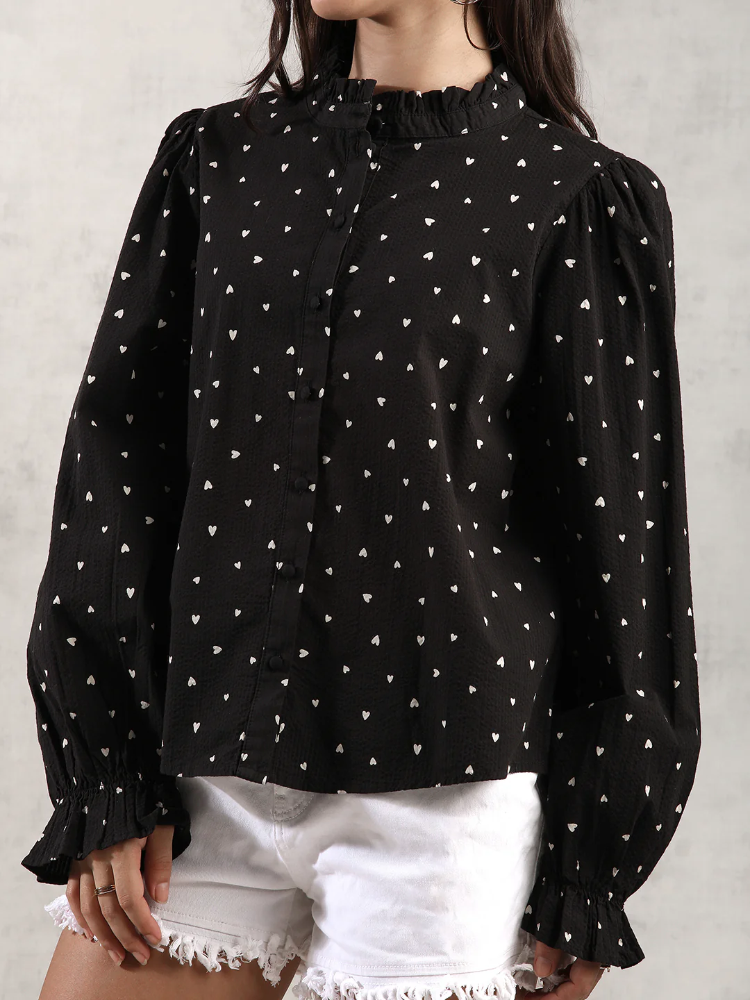Women Black Regular Fit Viscose Top - Image 6