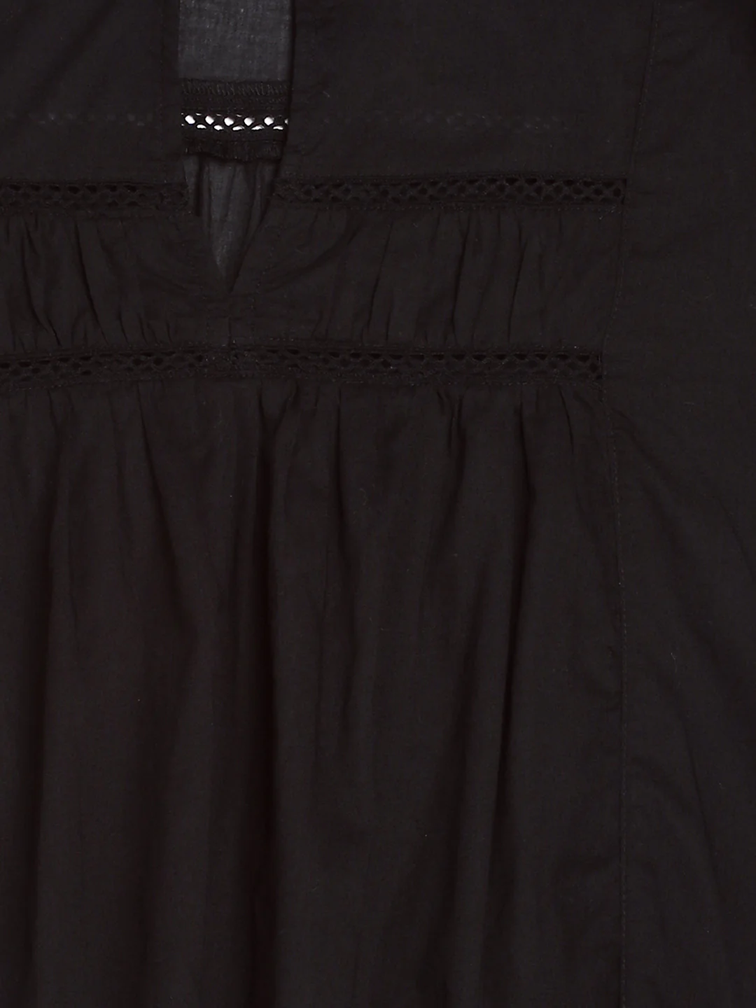 Women Black Mandarin Collar Top - Image 8