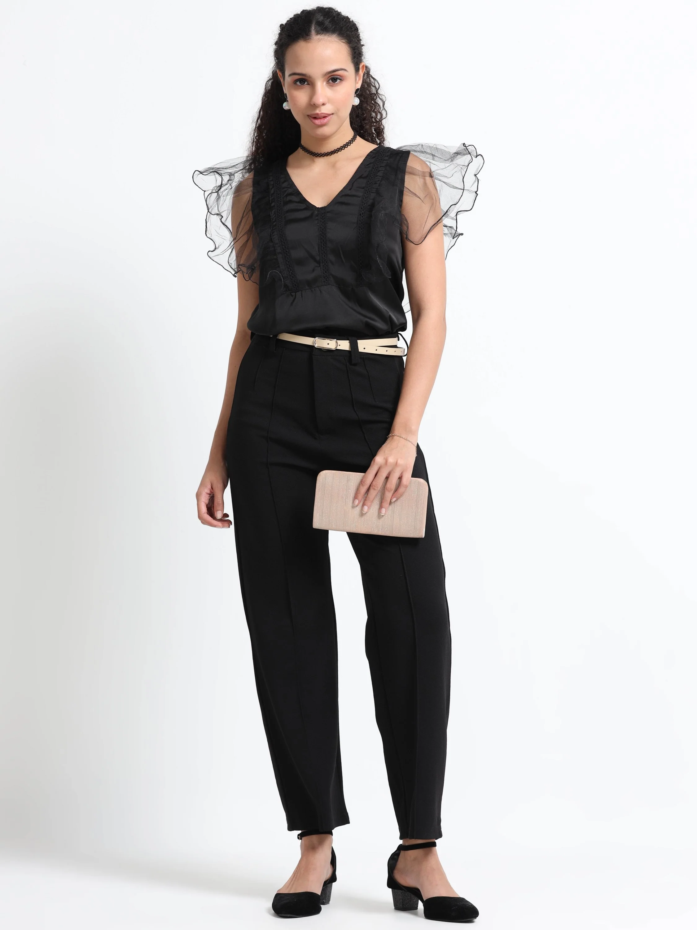 Women V- Neck Frill Fairy Top - Image 7