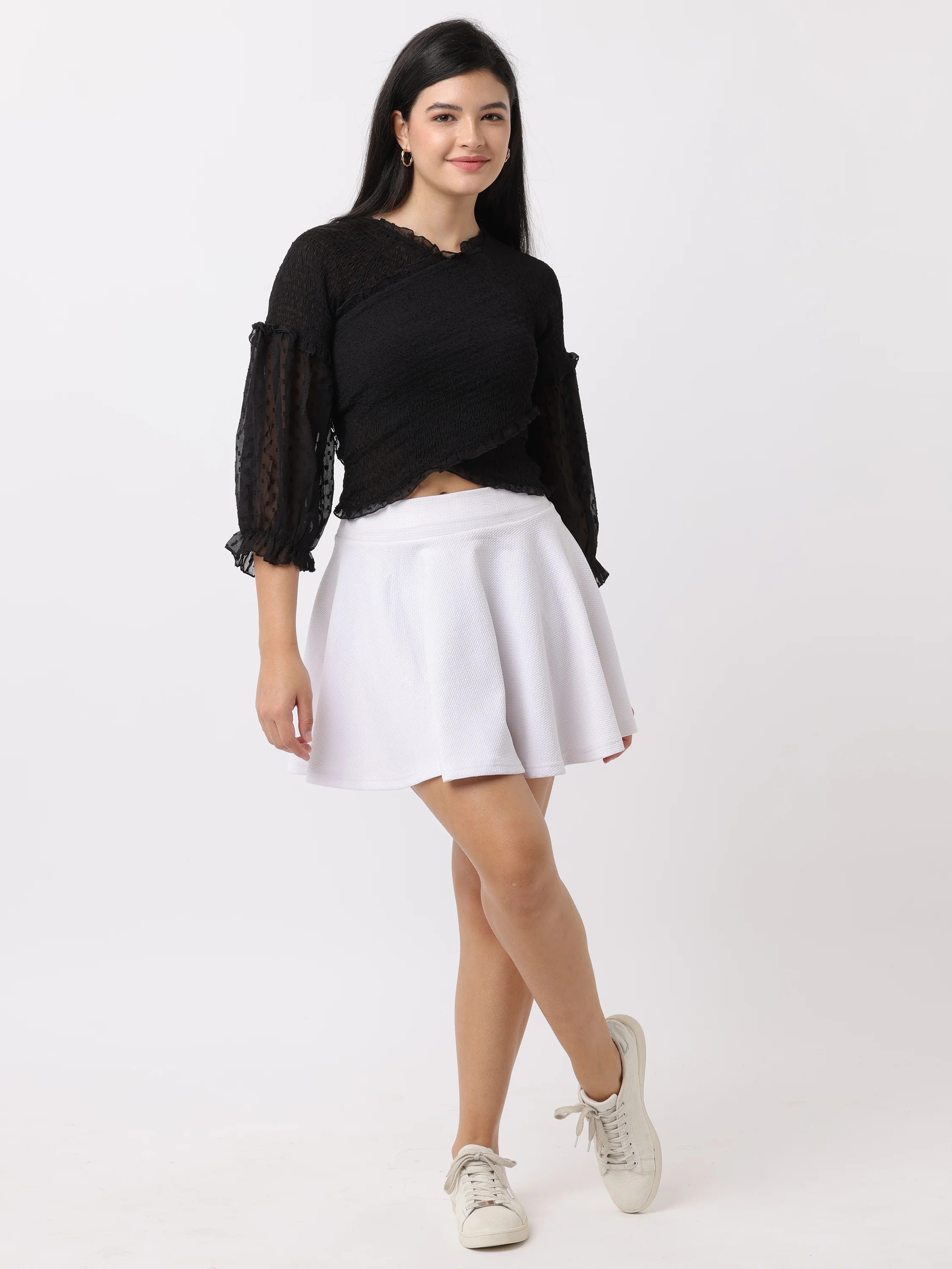 Women Black Regular Fit Tops - Image 2