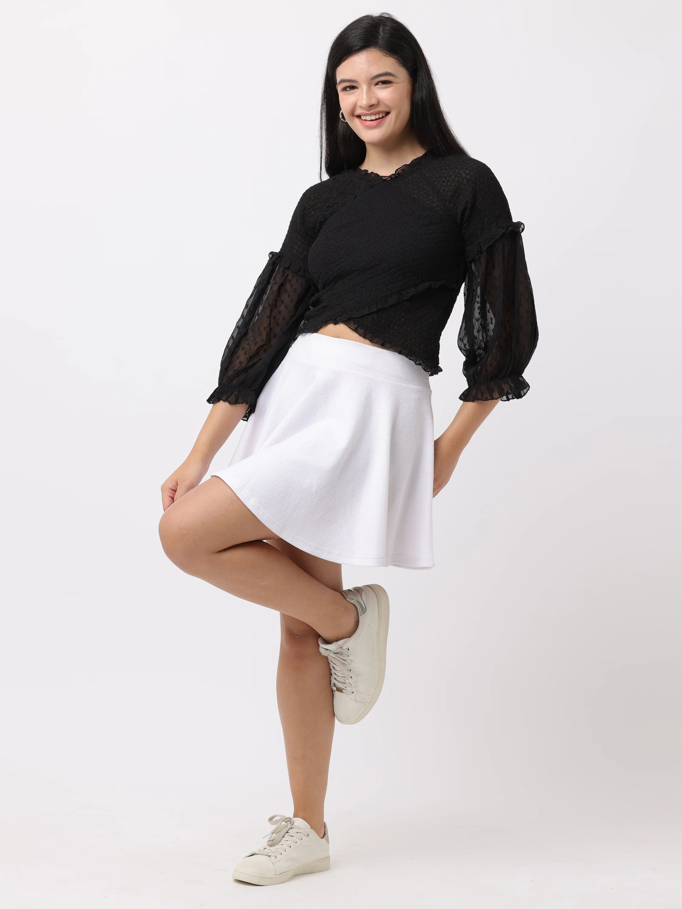 Women Black Regular Fit Tops - Image 6