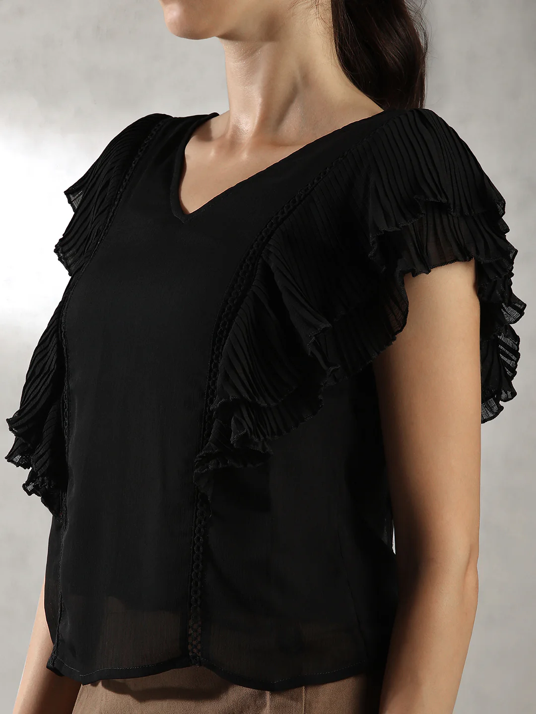 Women Black versatile OOTD Tops - Image 6