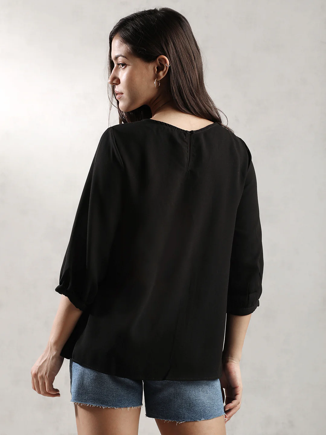 Women Black New Detail Top - Image 4