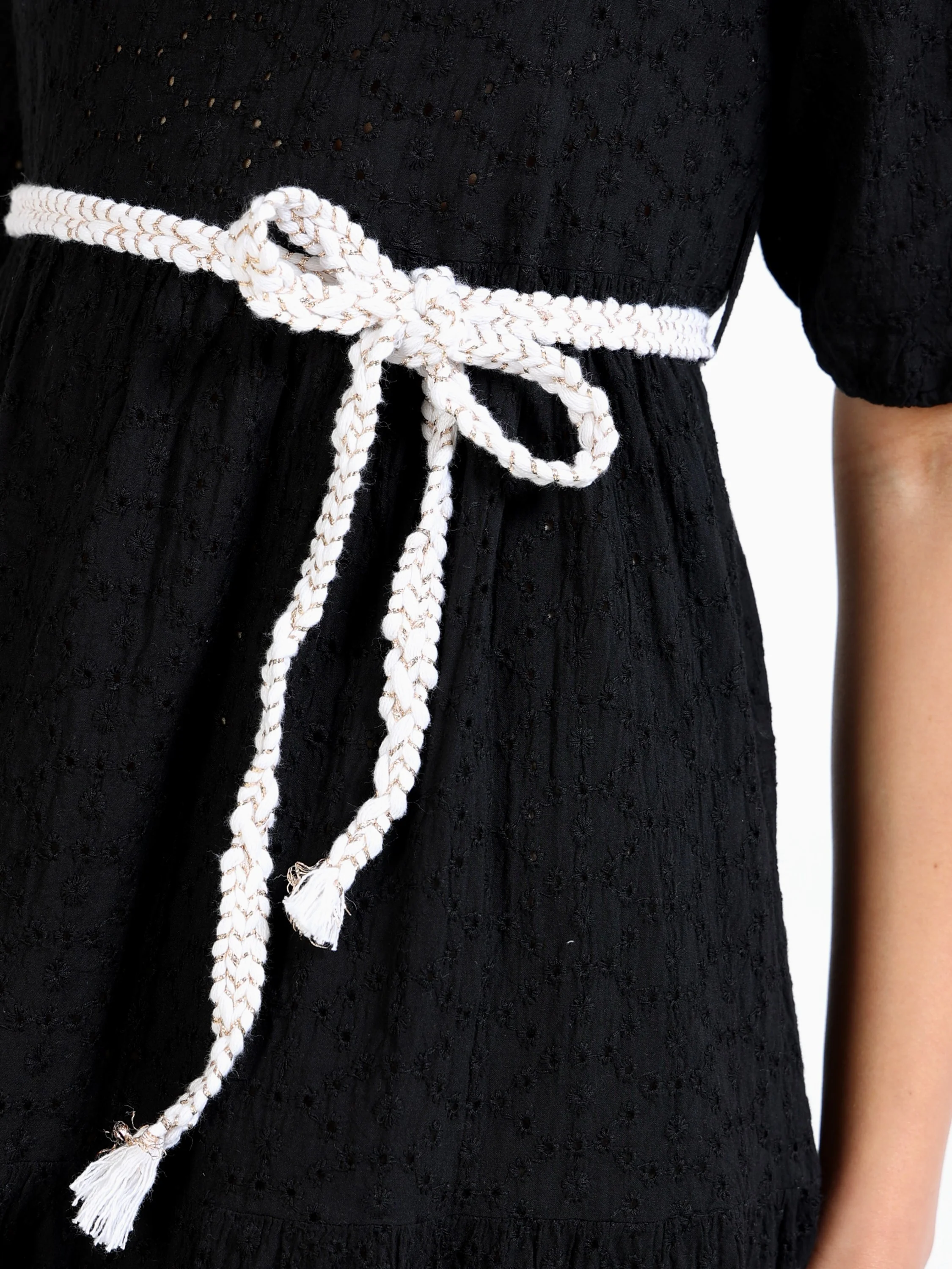 Women Black Shiffli Dress - Image 5