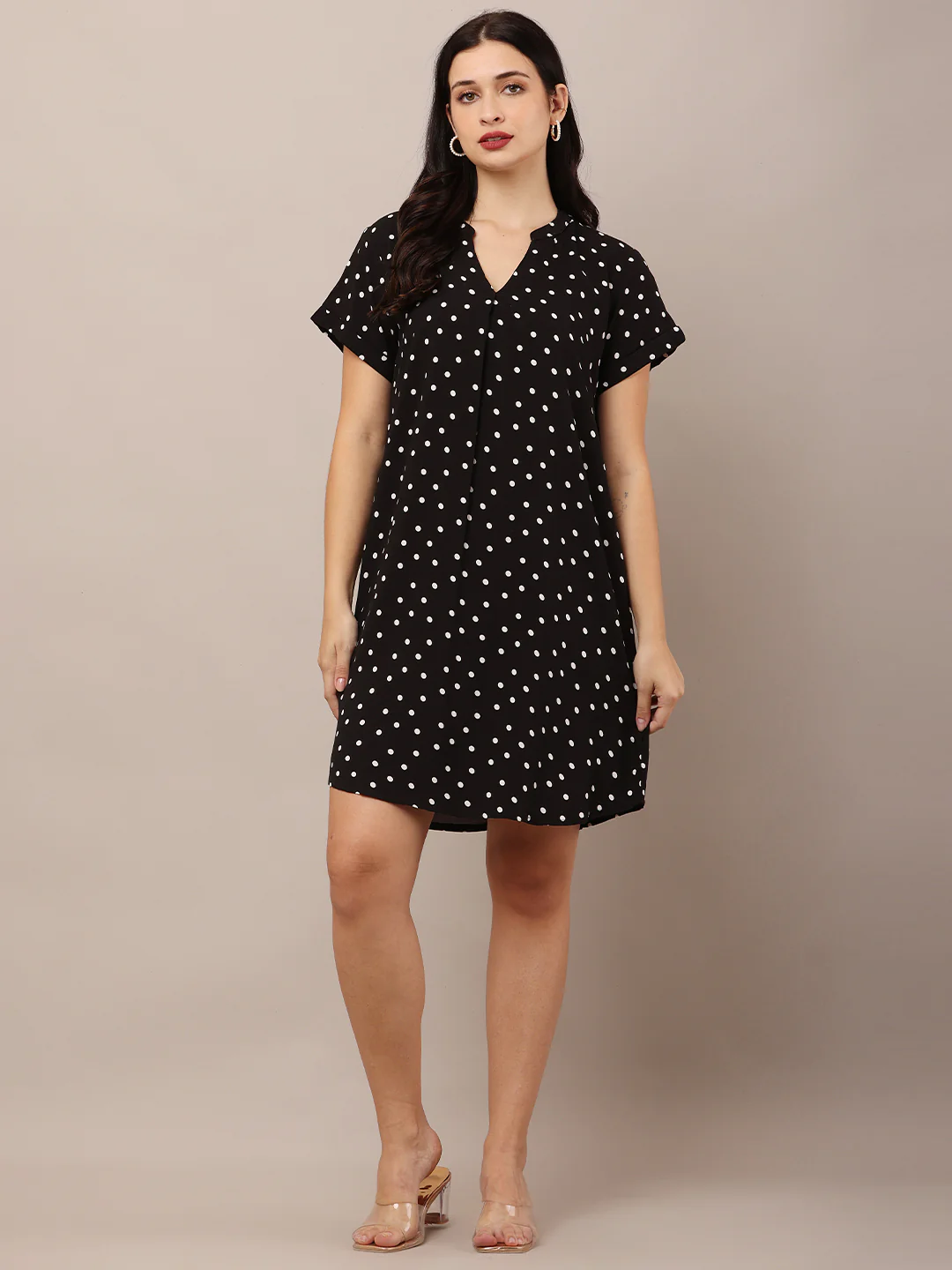 Women Black Shift Dress - Image 3