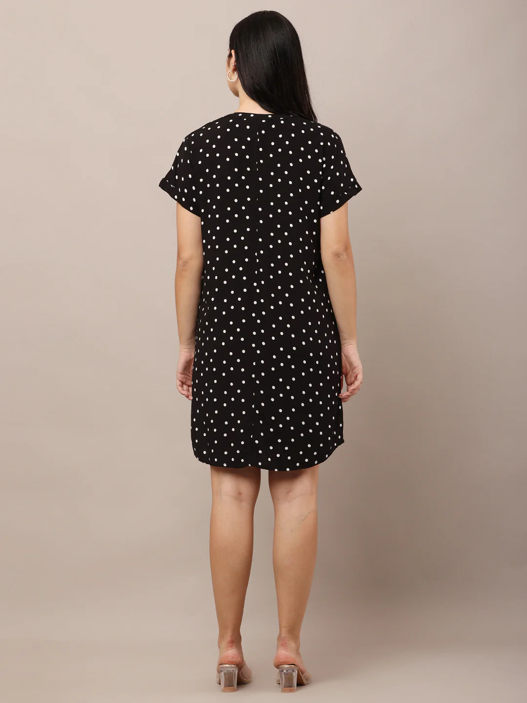 Women Black Shift Dress - Image 4