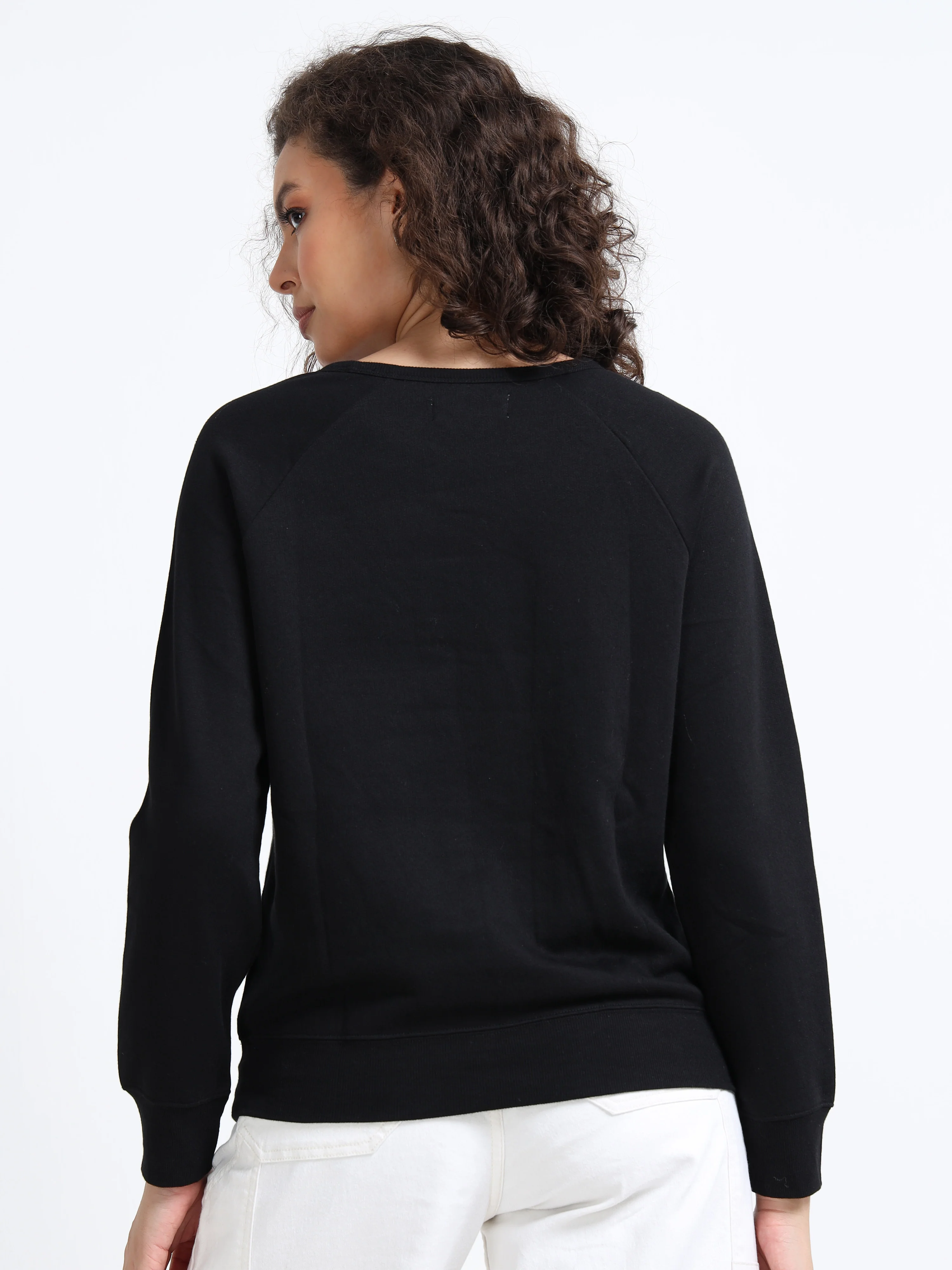 Women Black Silver Star Sweater - Image 3