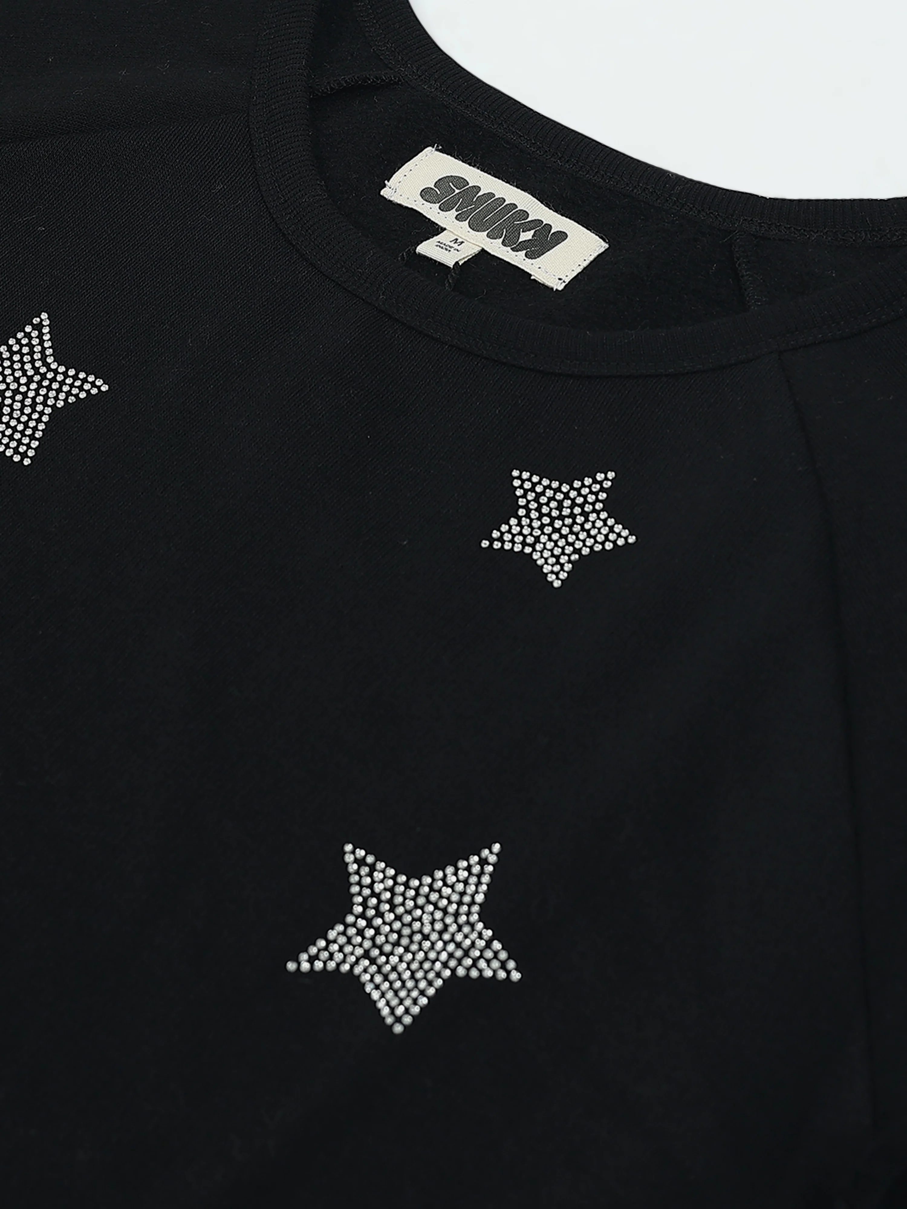 Women Black Silver Star Sweater - Image 4