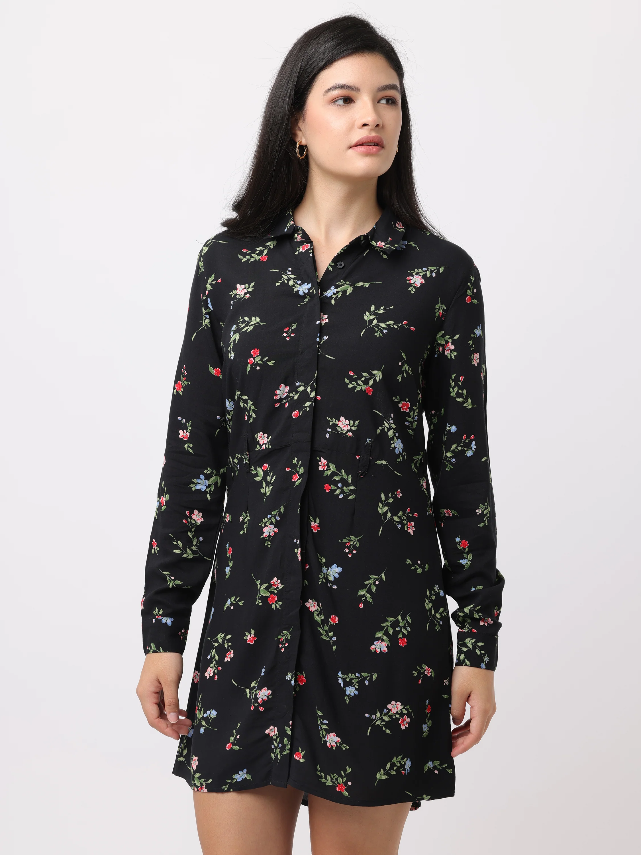 Women Black Slim Fit Printed Dress - Image 3
