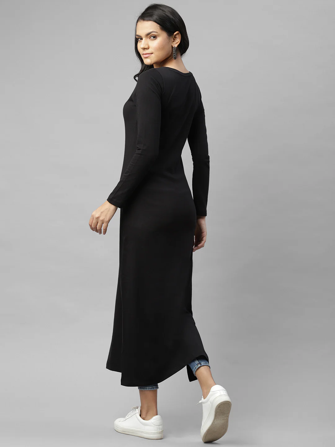 Women Black Slit Top - Image 5