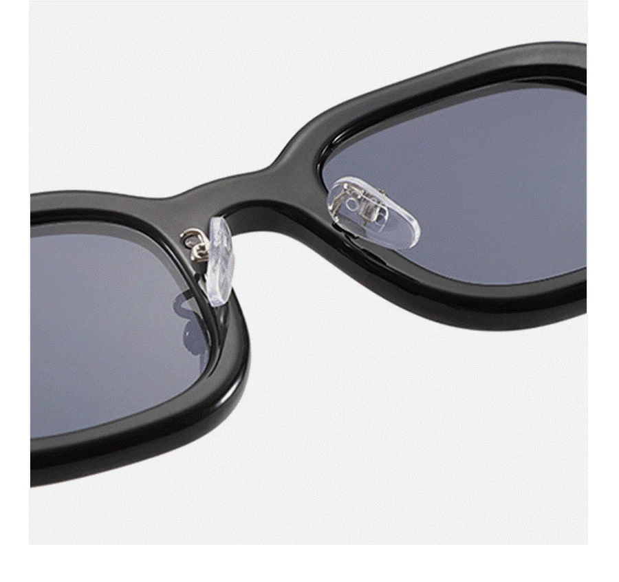 Women Black Smoke Square Sunglasses