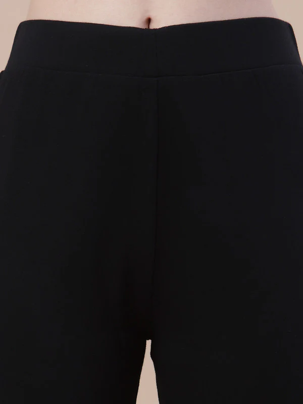 Women Black Solid Body Odour Free Co Ords Set - Image 6