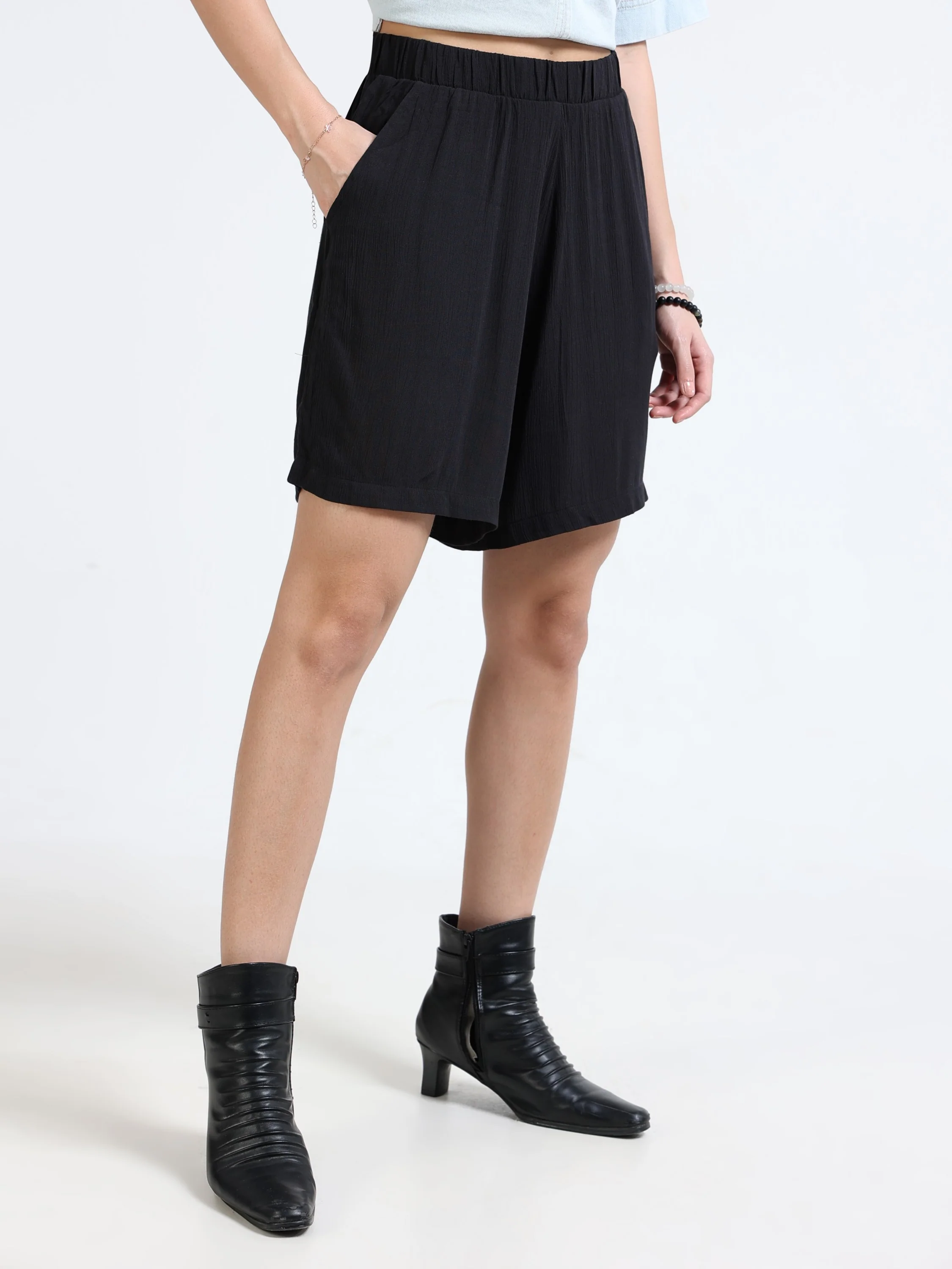 Women Black Comfort Shorts - Image 6