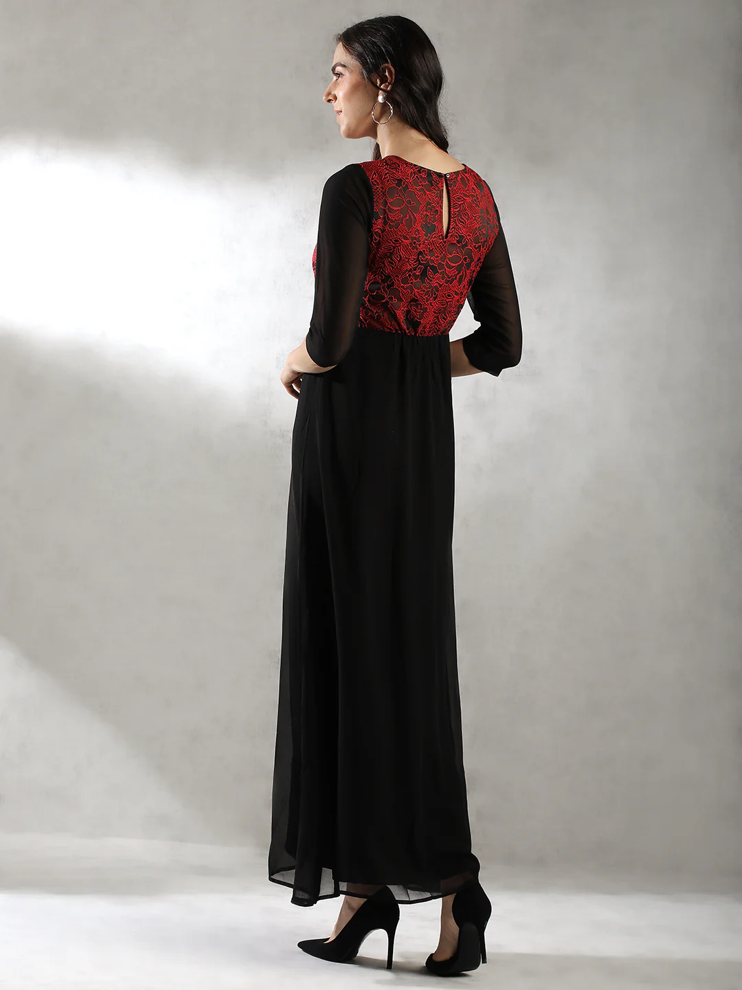Women Black Maxi Festive Dress - Image 2