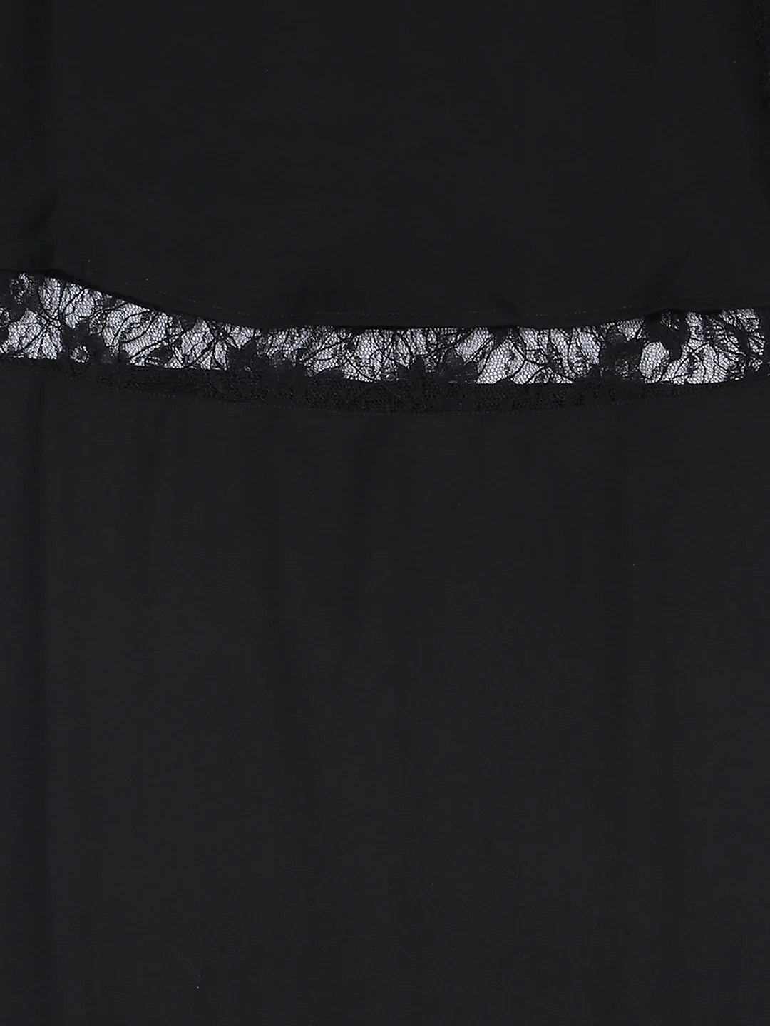 Women Black Lace Details Dress - Image 8