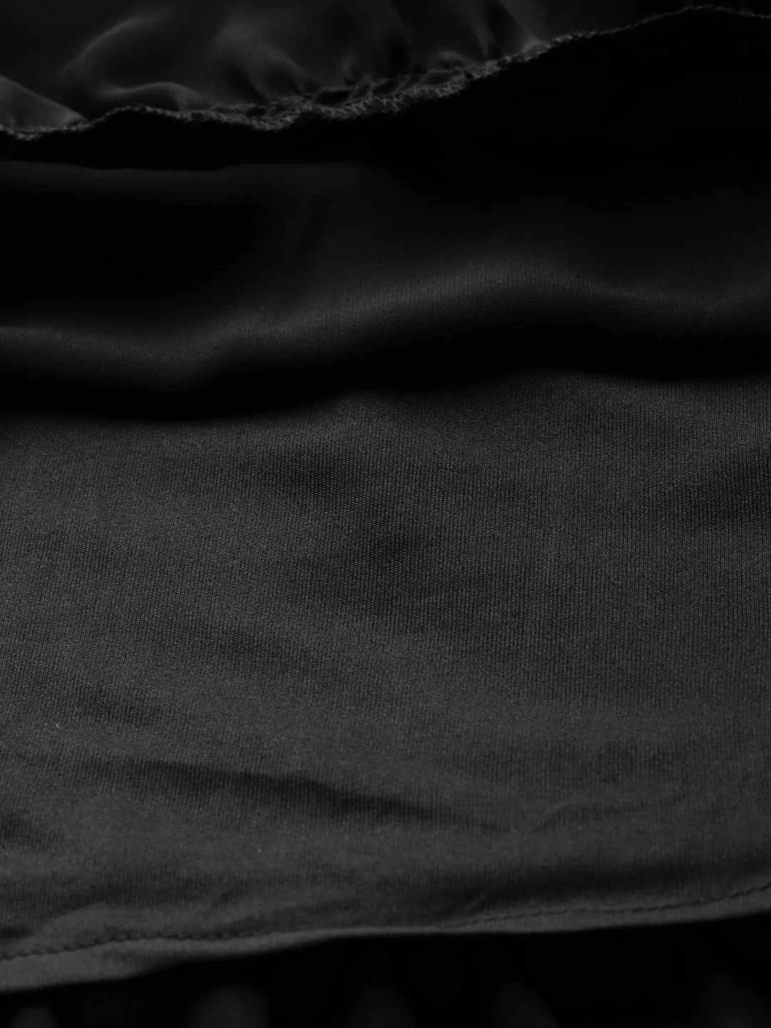 Women Black Square Neck Tiered Maxi Dress - Image 5