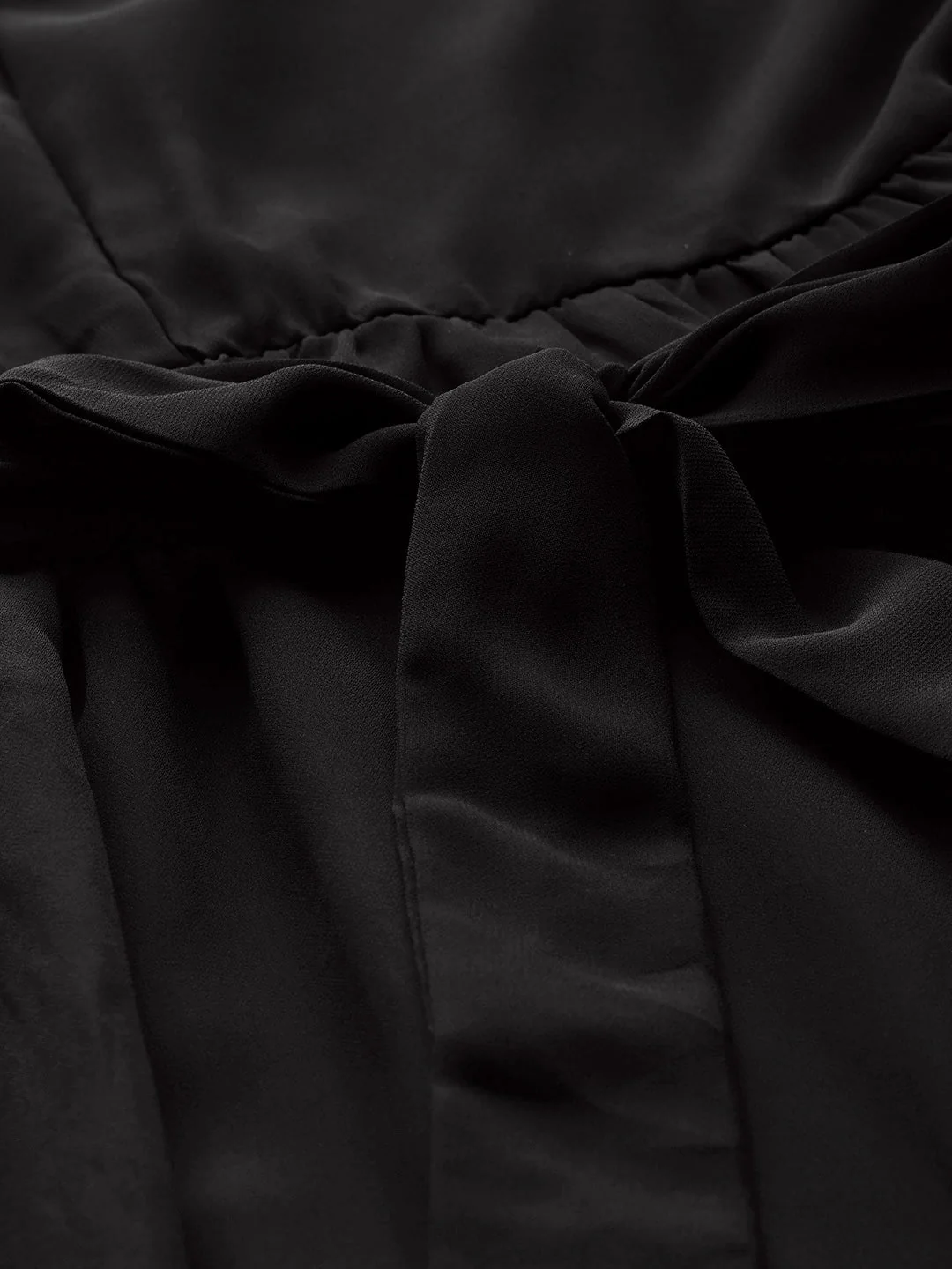 Women Black Square Neck Tiered Maxi Dress - Image 6