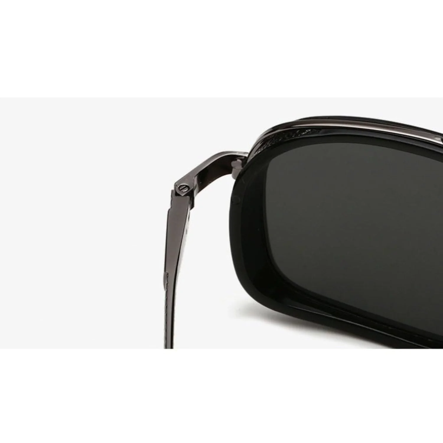 Women Black Square Shield Sunglasses - Image 2