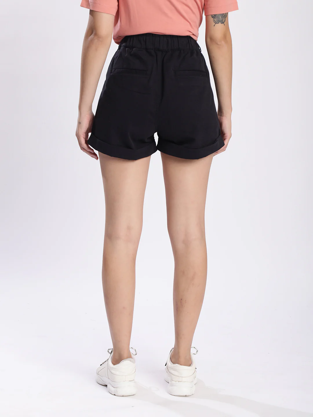 Women Black Stretchable Casual Shorts - Image 5